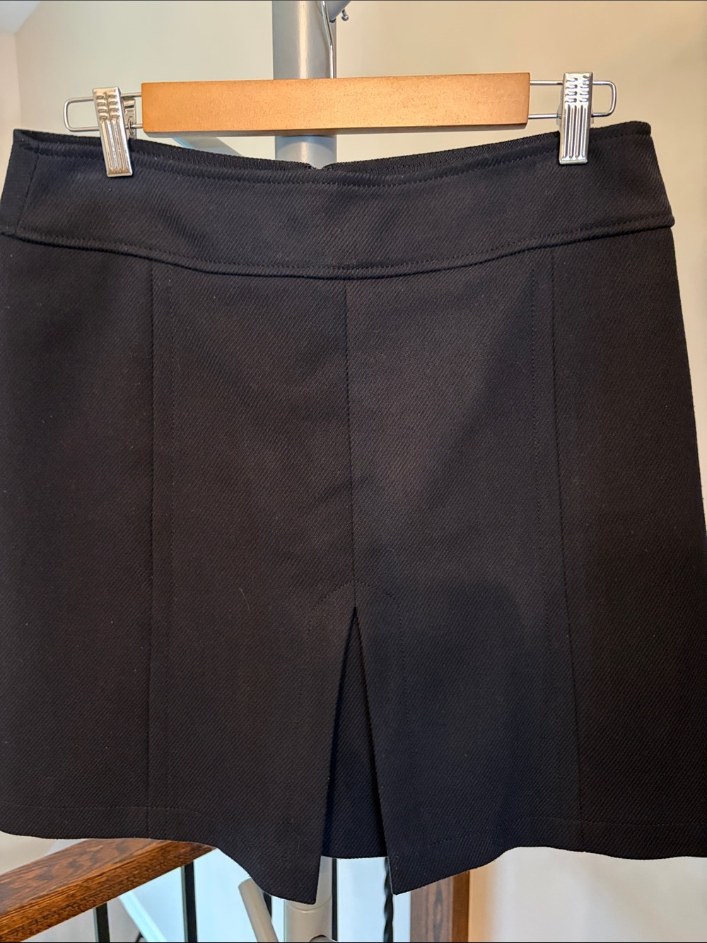 LOFT Navy Mini Skirt with Front Pleat